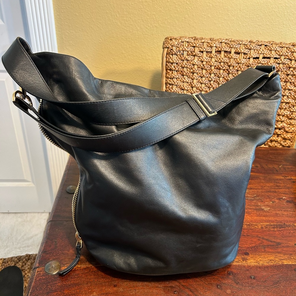 Mackage Black Leather Shoulder/Hobo Bag